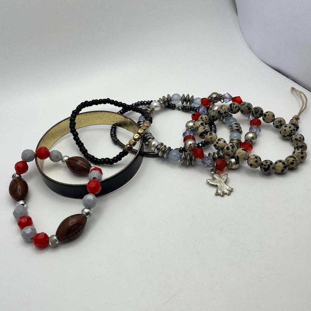 Vintage red blue bracelet